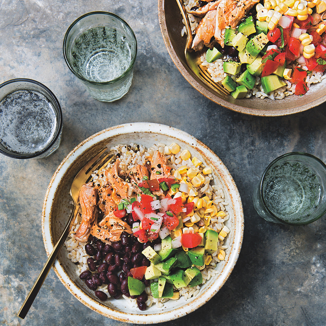 Chicken Adobo Burrito Bowls