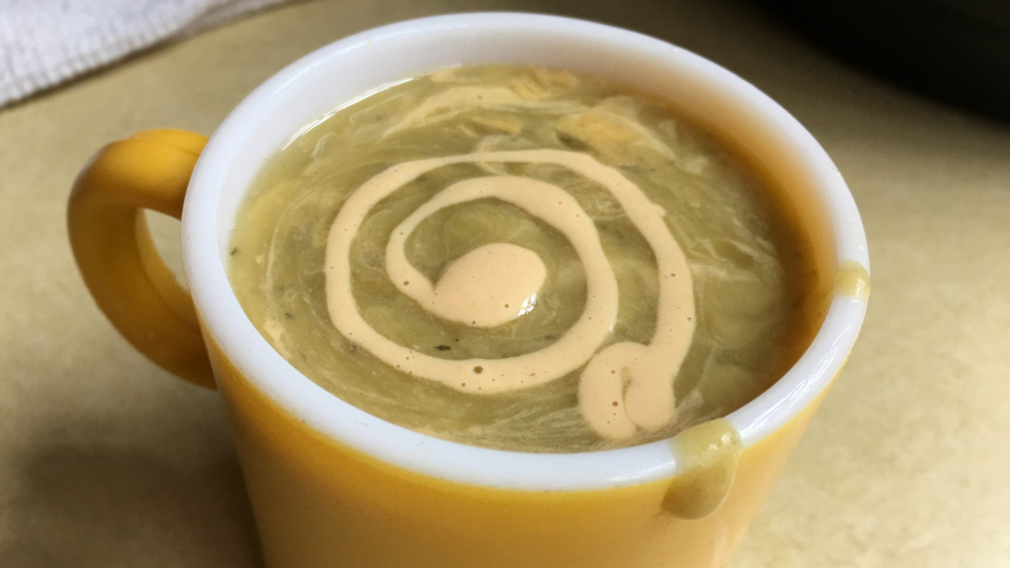 Smokey Cheesy Split Pea Soup