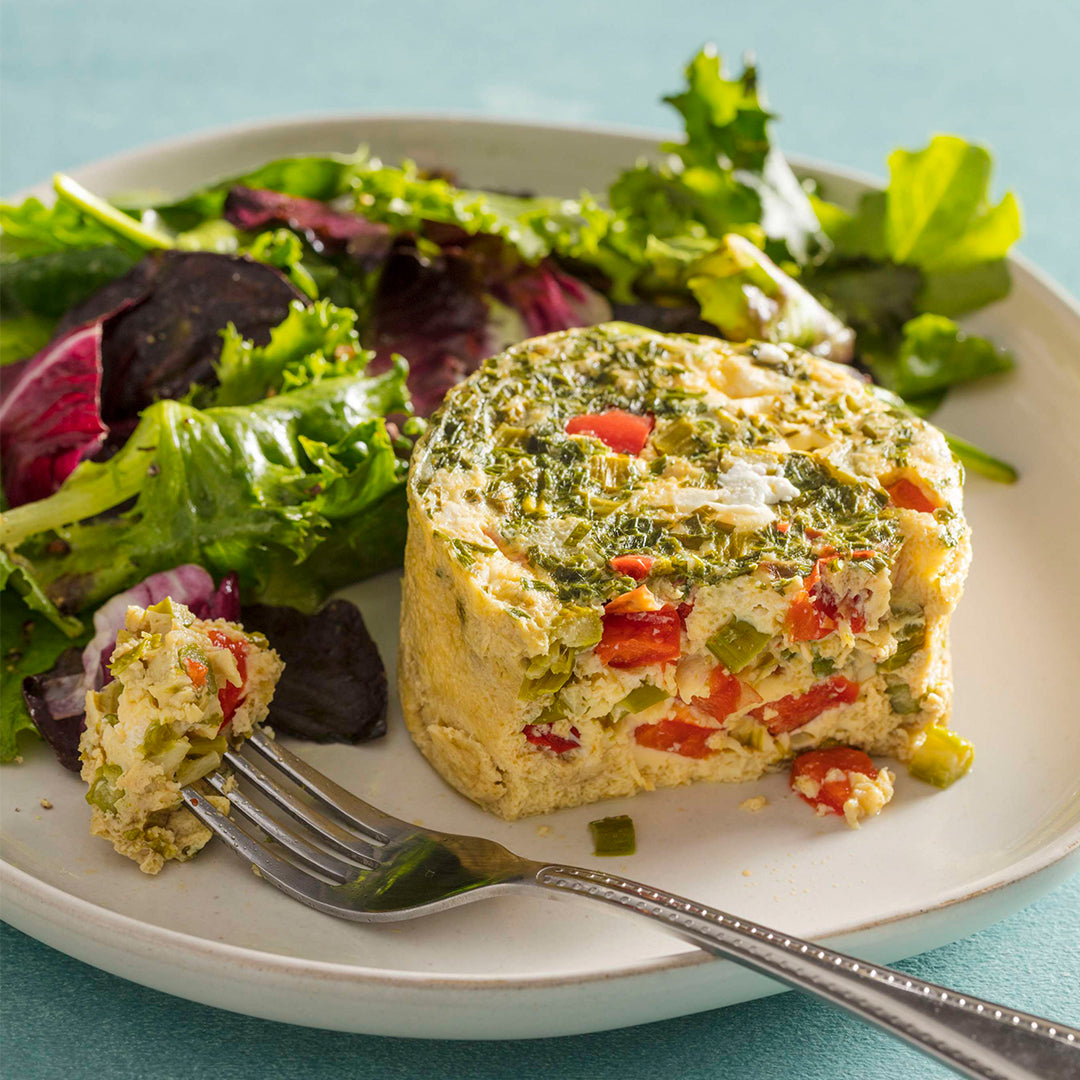 Individual Asparagus and Goat Cheese Frittatas