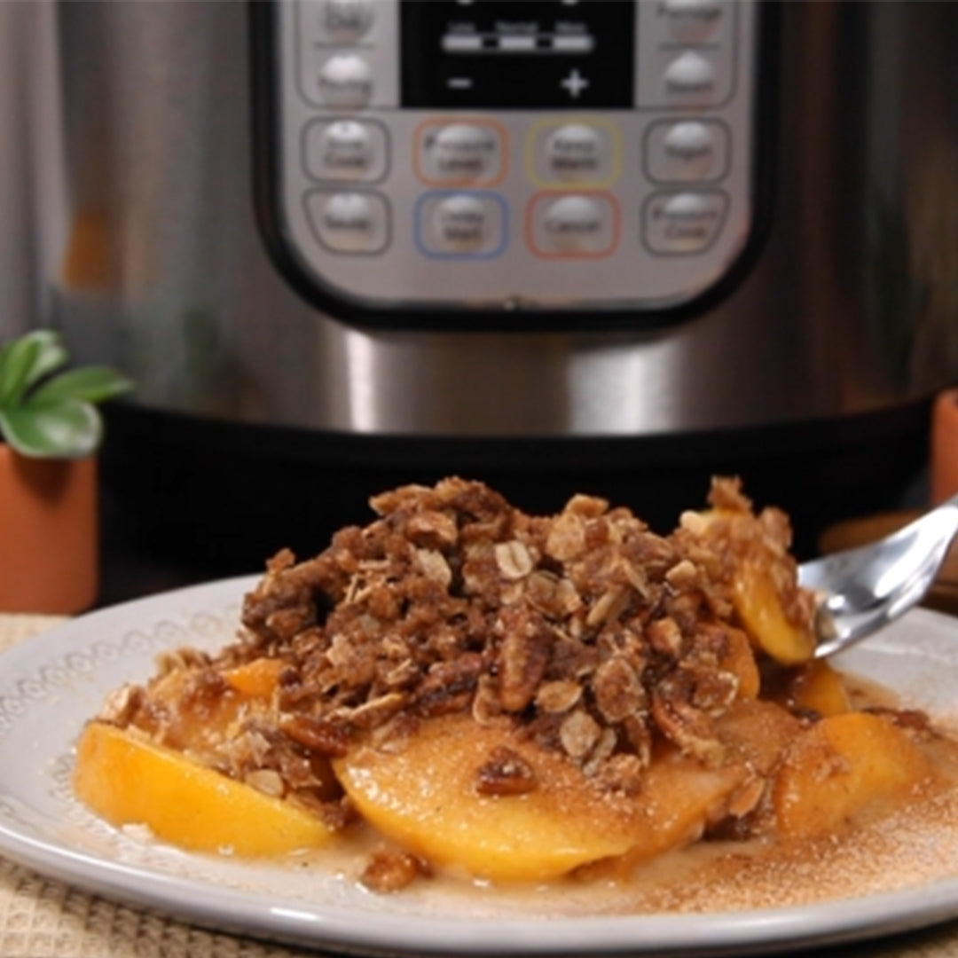 Homemade Crunchy Peach Crisp