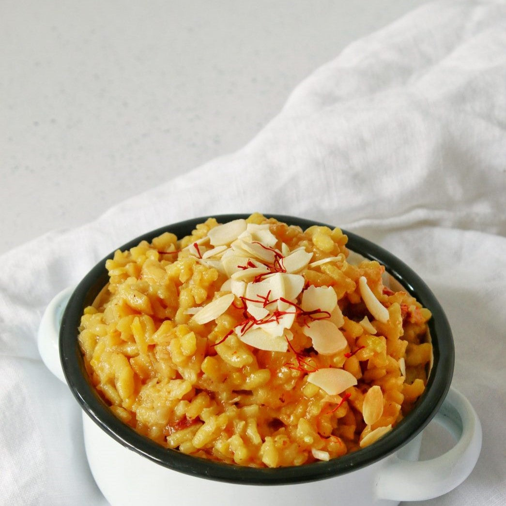 Creamy Rice with Saffron and Goat Cheese