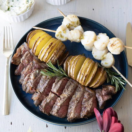 Surf & Turf With Herb Compound Butter