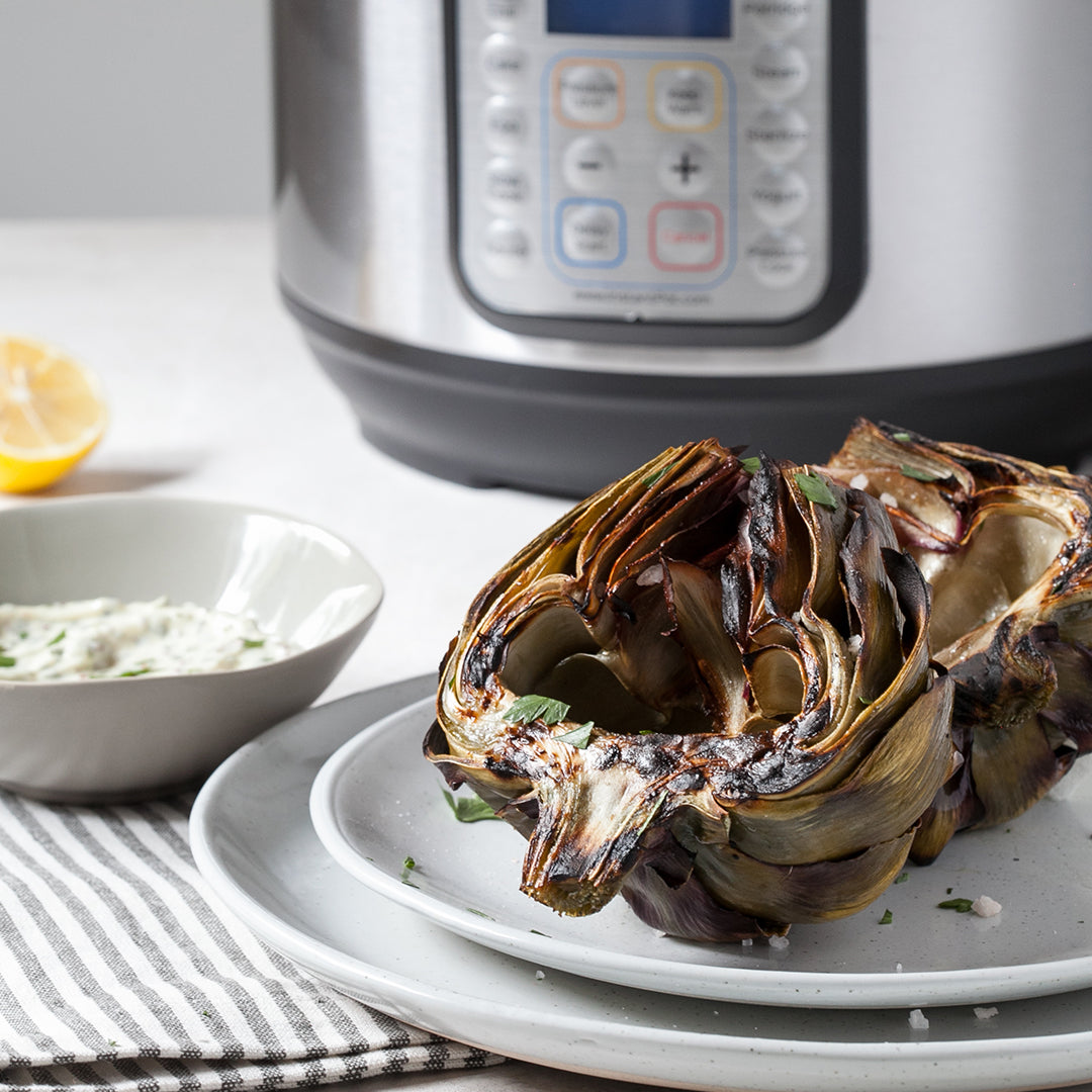 Artichokes with Remoulade dipping sauce