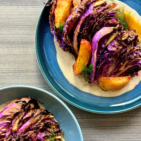 Braised Red Cabbage with Apples and Mustard