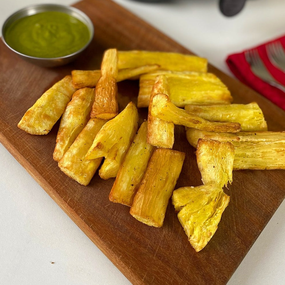 Yellow Cassava with Huacatay Sauce