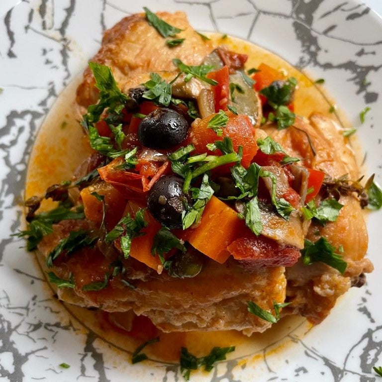 Slow Cooked Chicken Cacciatore
