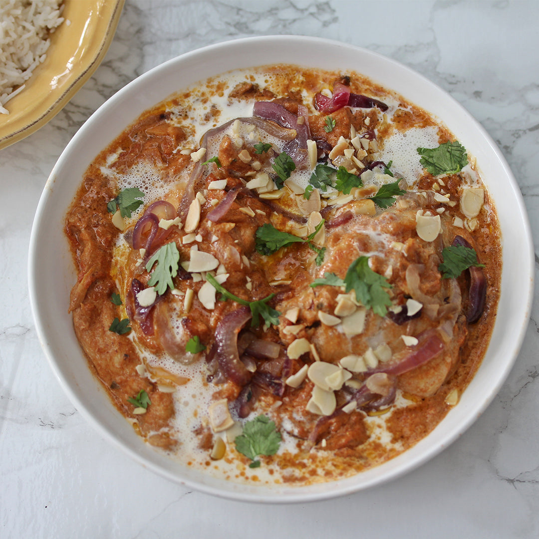 Murgir Korma - Creamy Bengali Chicken with Almonds