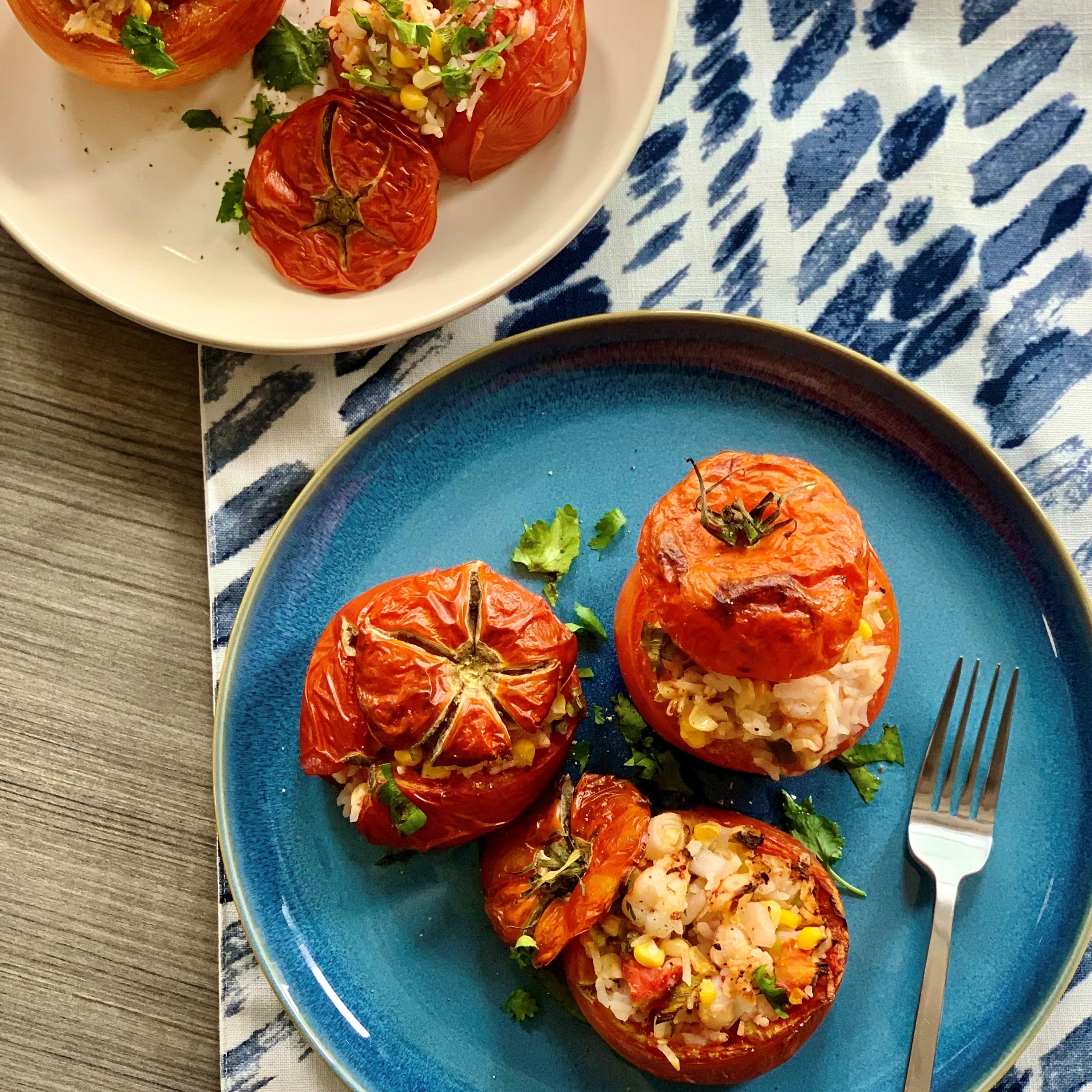 Corn and Shrimp Stuffed Tomatoes