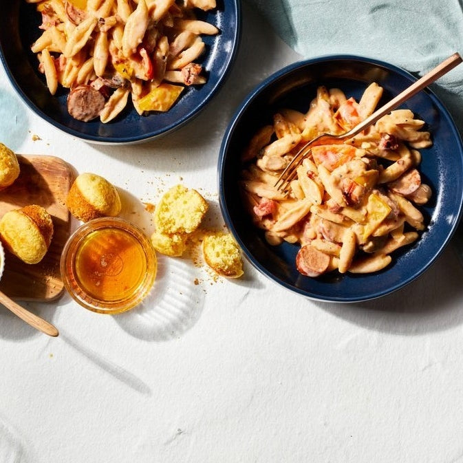 Creamy Cajun-Style Sausage and Pepper Pasta