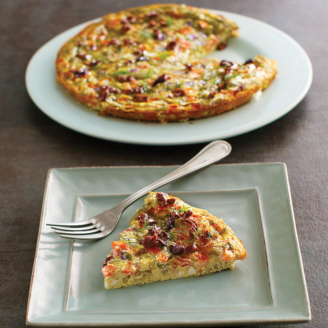 Crustless Artichoke and Kalamata Olive Quiche Instant Pot