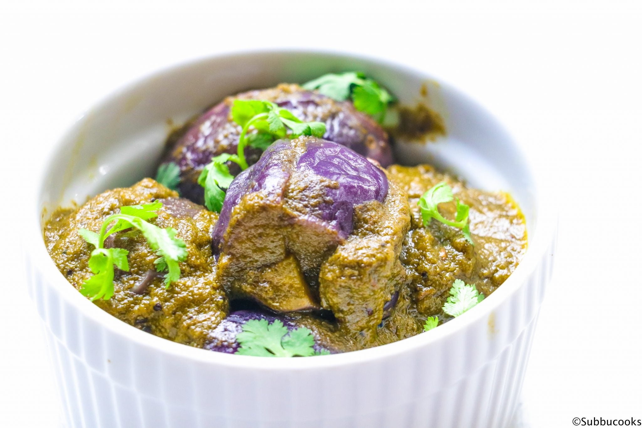 Eggplant in Cilantro Gravy