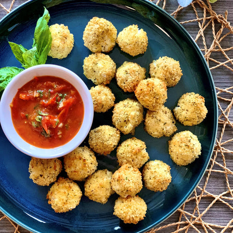 Fried Goat Cheese with Air Fryer Marinara Sauce