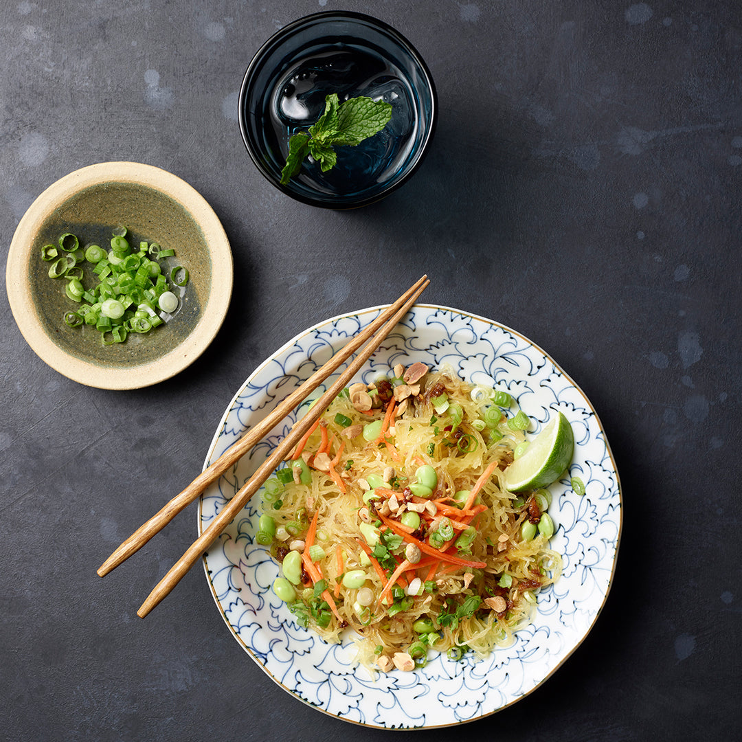 Ginger, Lime, and Edamame Spaghetti Squash
