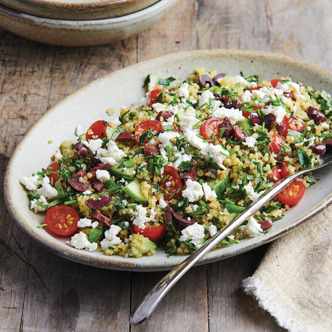 Greek Salad with Bulgur Wheat
