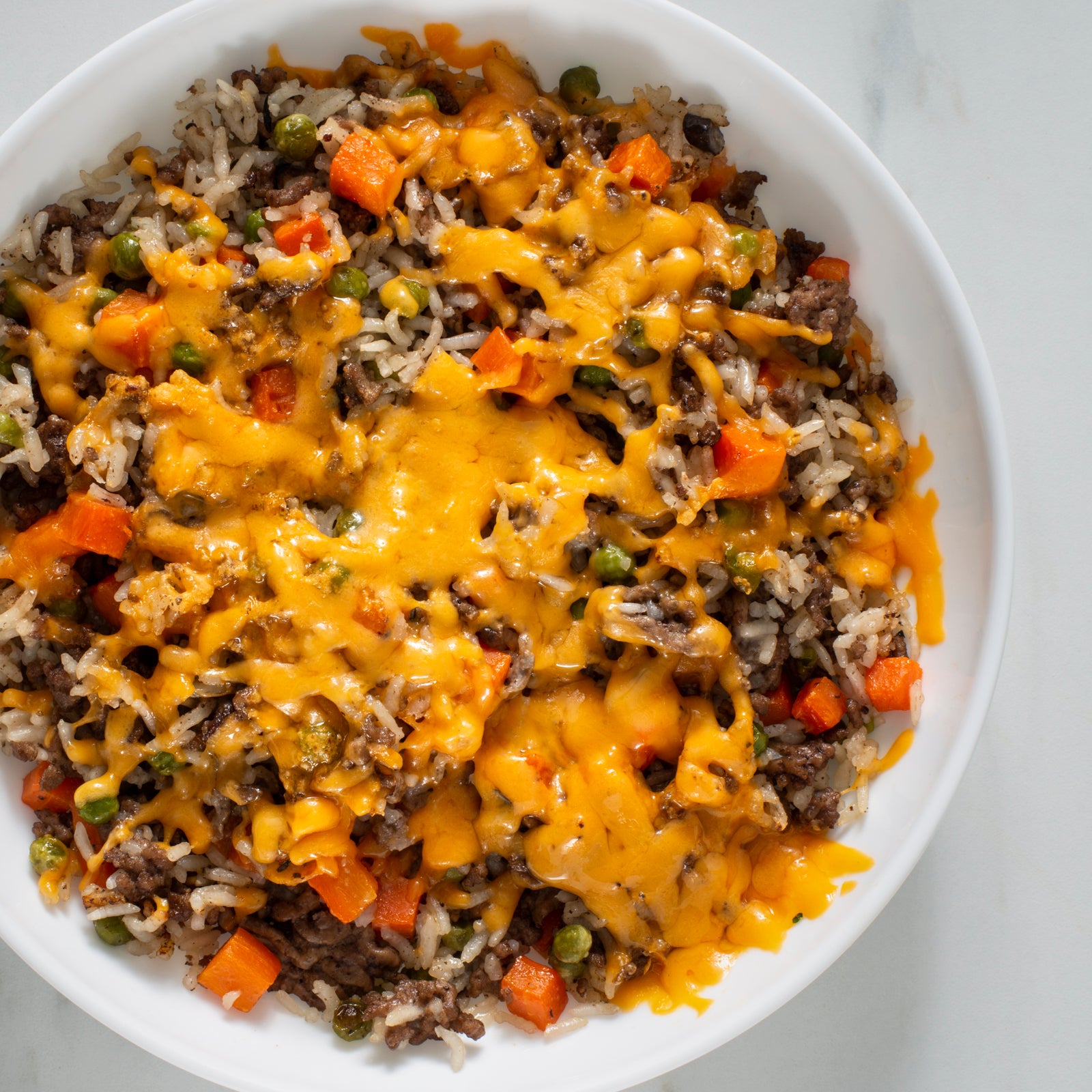One Pot Cheesy Beef and Rice Casserole