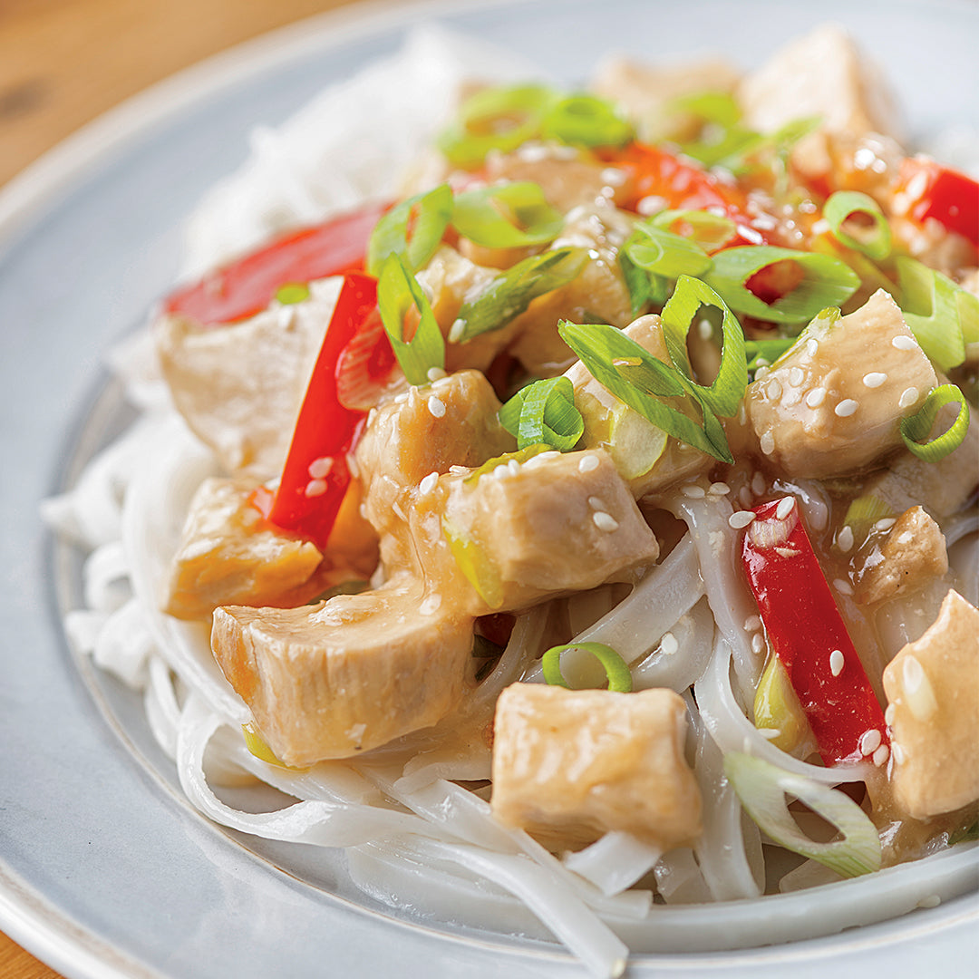 Lemon Chicken With Rice Noodles