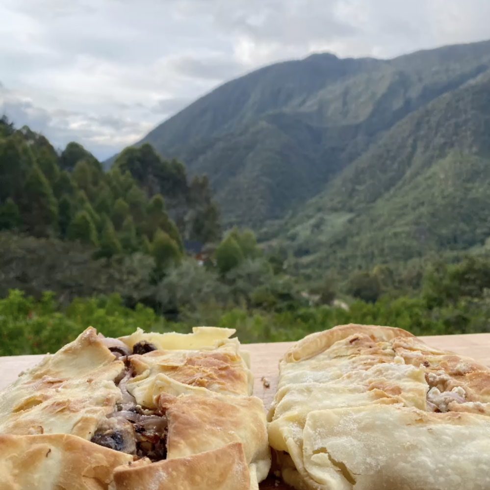 Mushroom, Onion and Cheese Puff Pastry Pockets
