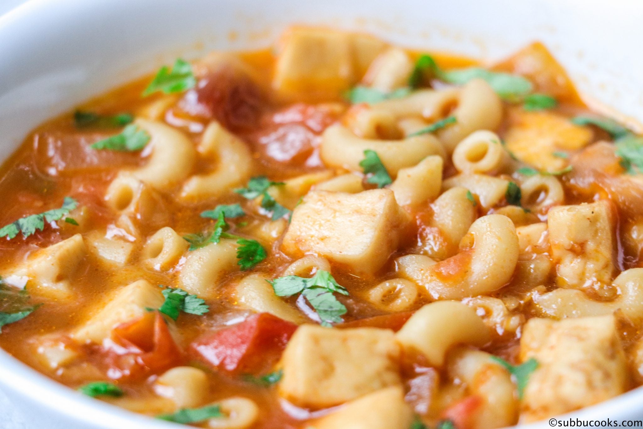 Pasta Peneer Soup