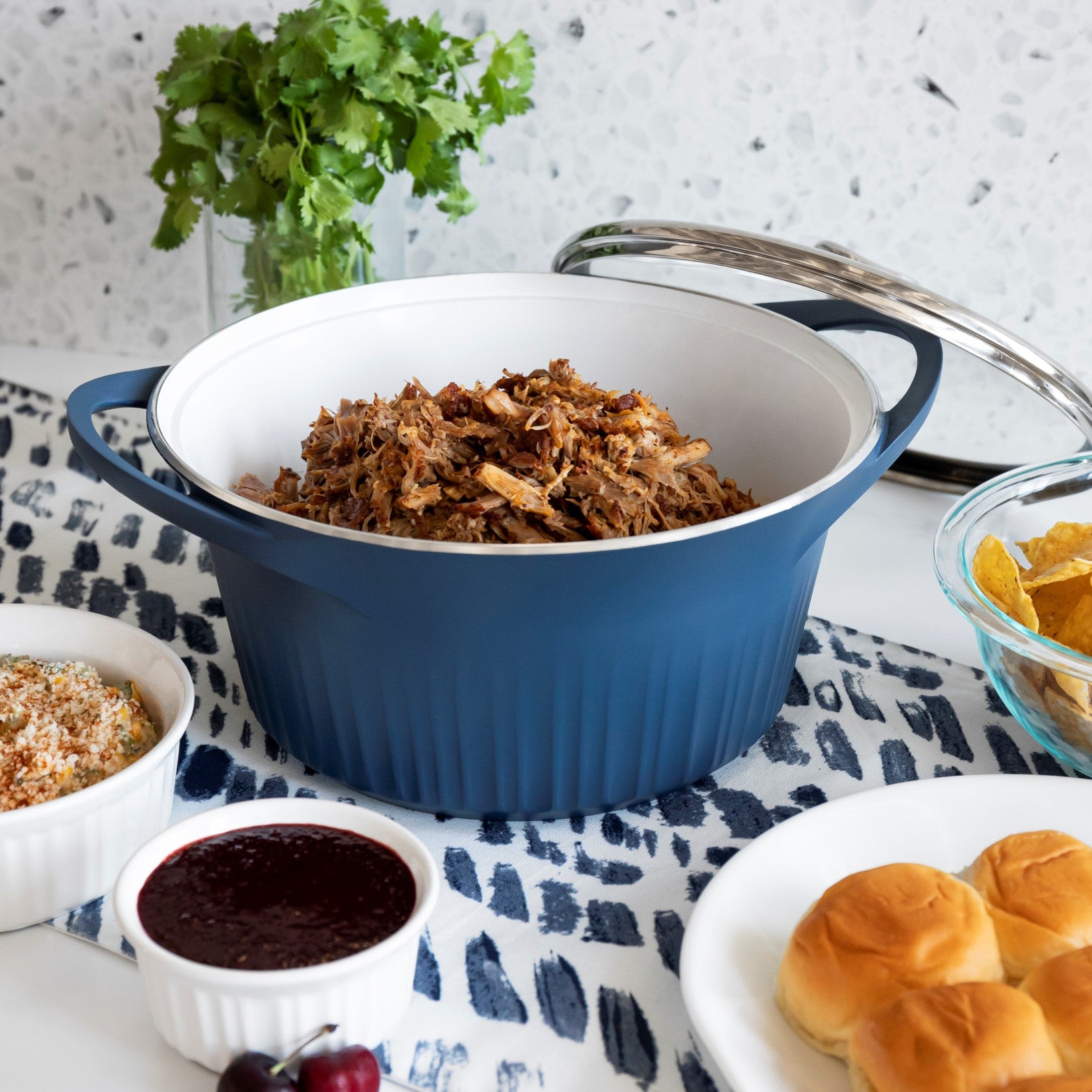 PULLED PORK WITH CHERRY-HABANERO BBQ SAUCE