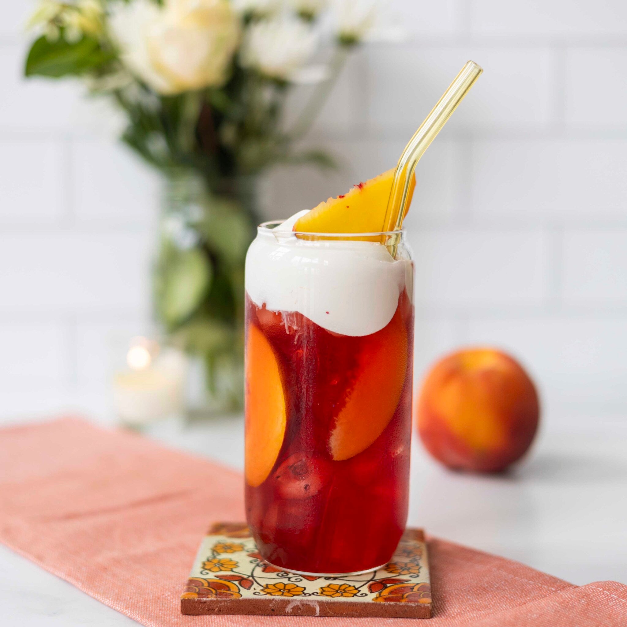 Iced Peach Tea Latte
