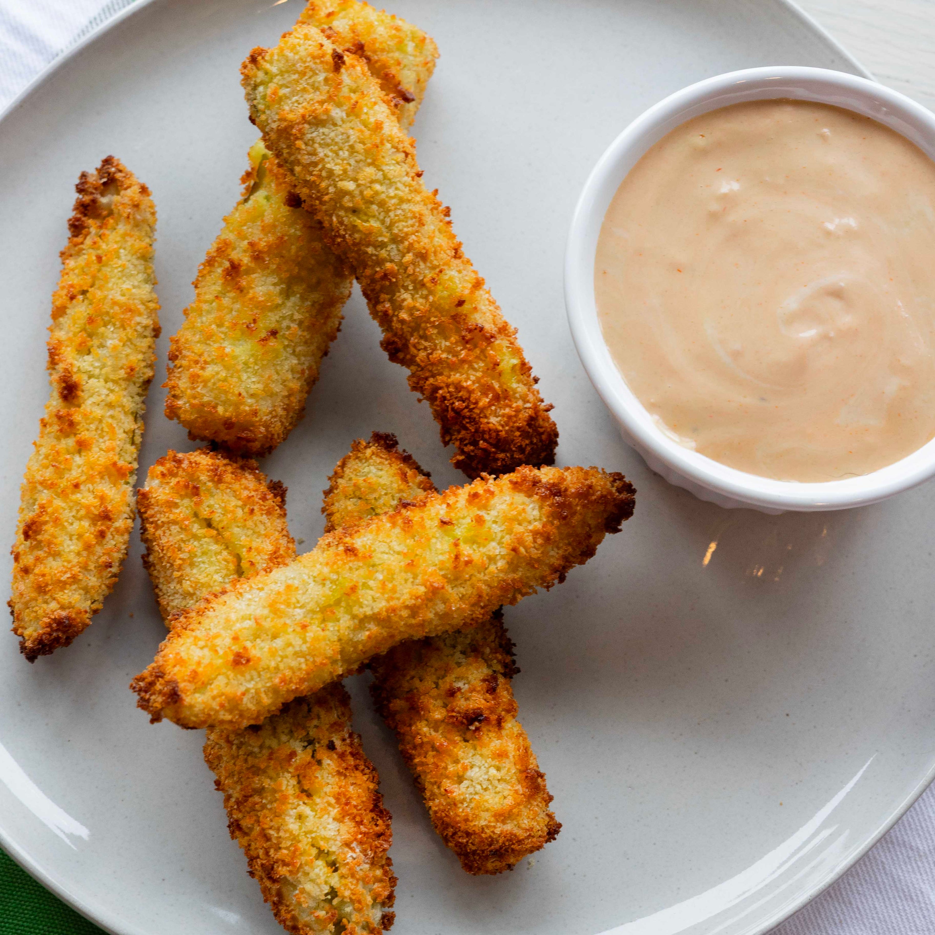 Pickle Fries with Garlic Aioli Burger Sauce