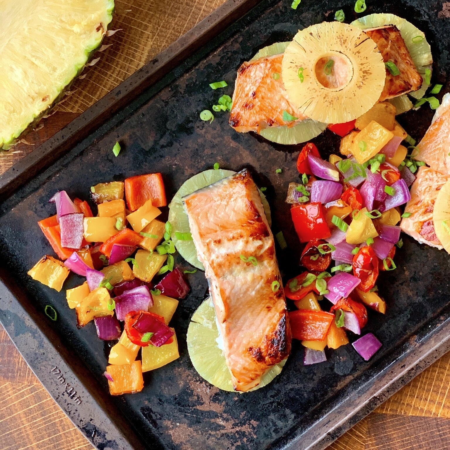 Pineapple Salmon with Peppers