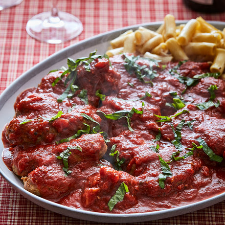 Sunday Gravy with Meatballs, Sausage, and Pork Shoulder