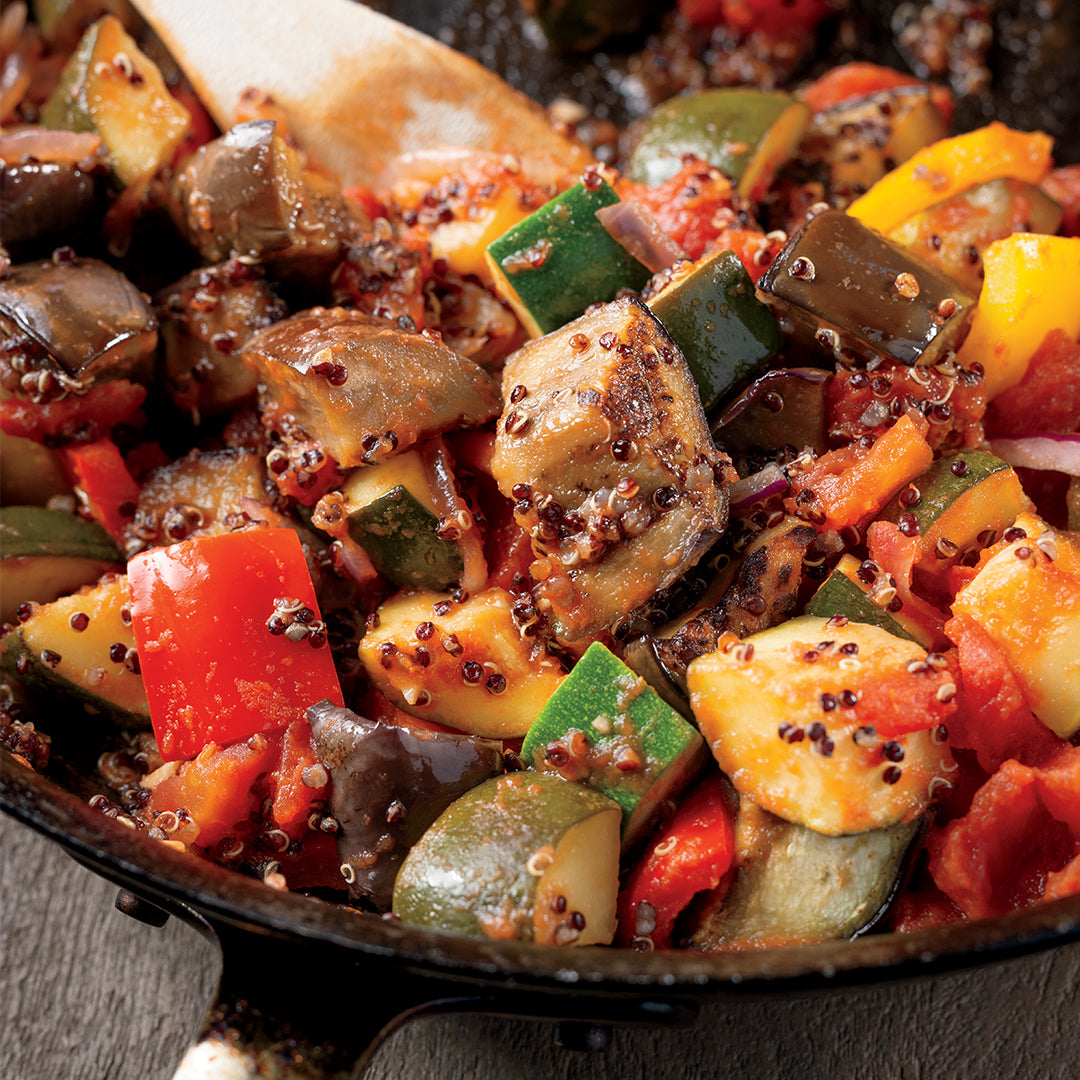 Ratatouille with Black Olives and Quinoa