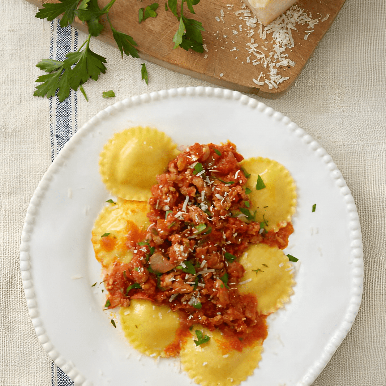 Ravioli With Italian Sausage Ragù