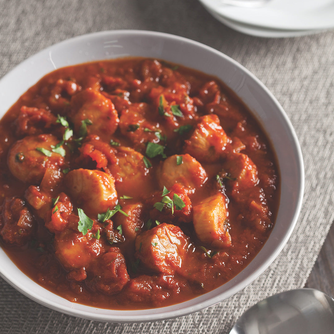 Scallops with Herb Tomato Sauce