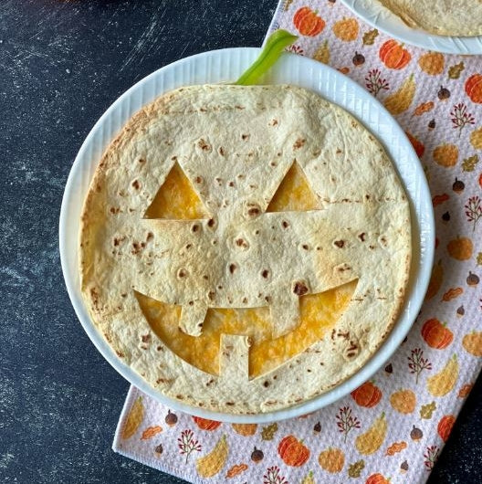 Jack-O-Lantern Quesadillas