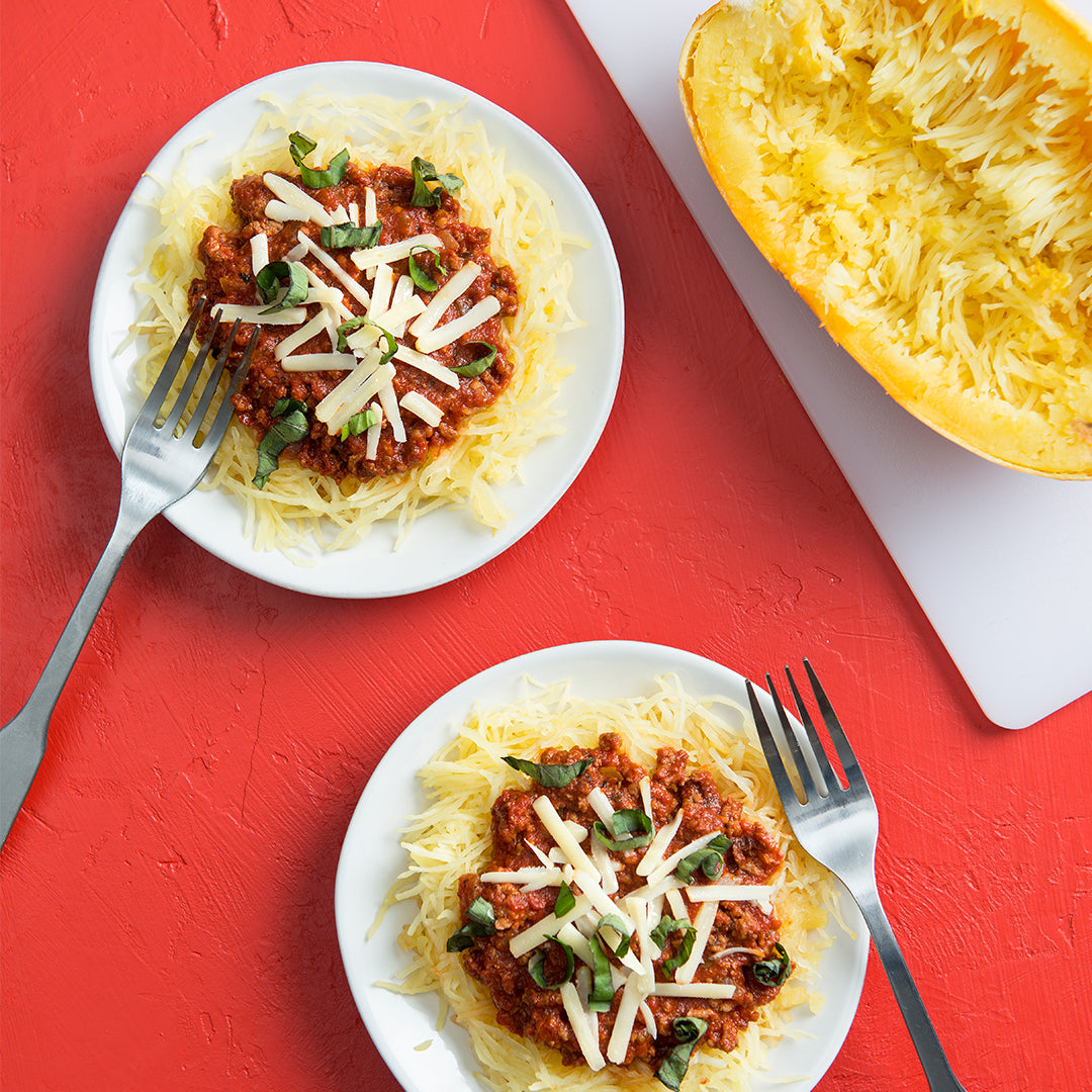 Spaghetti Squash with Meat Sauce