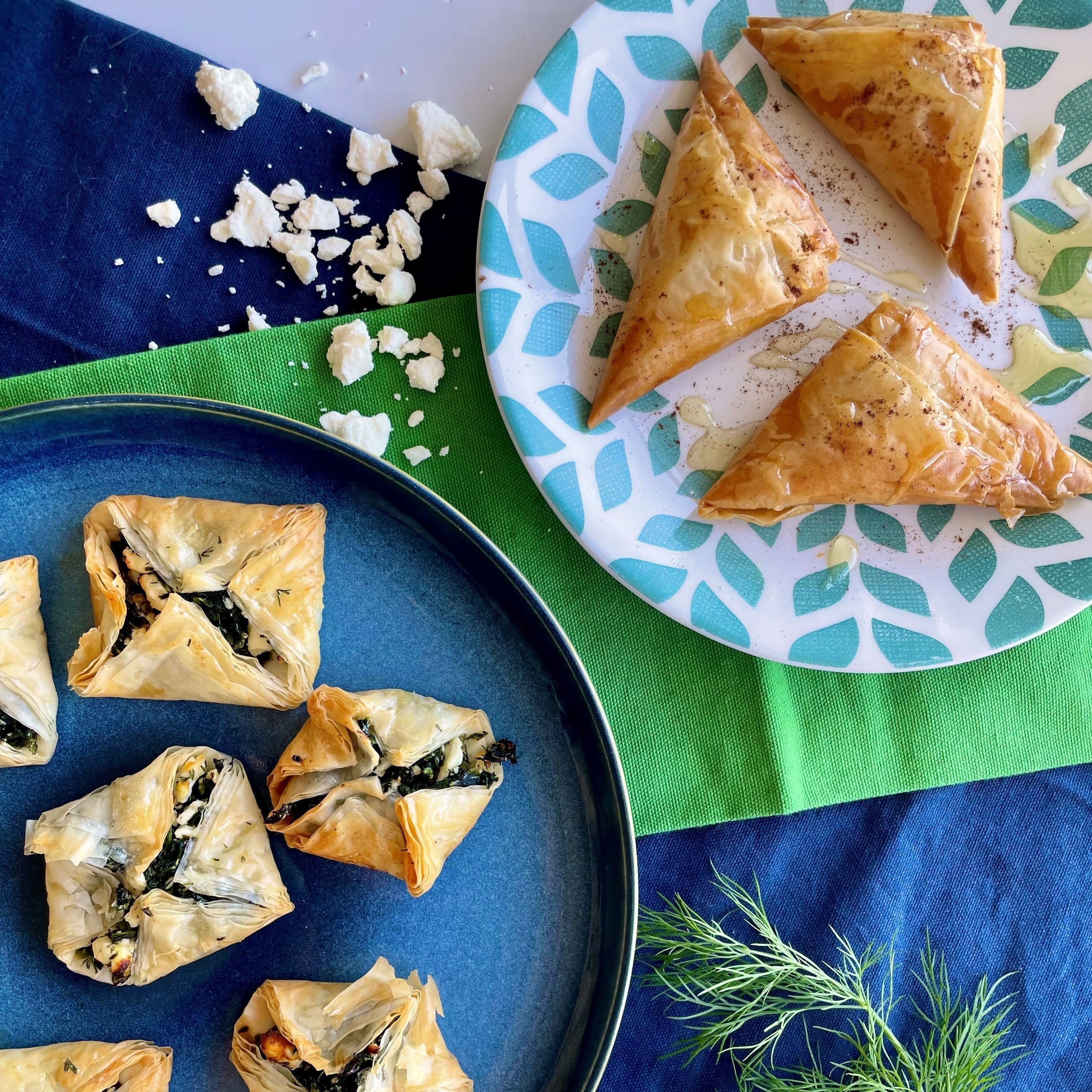 Air-Fried Spanakopita & Sweet Tiropita