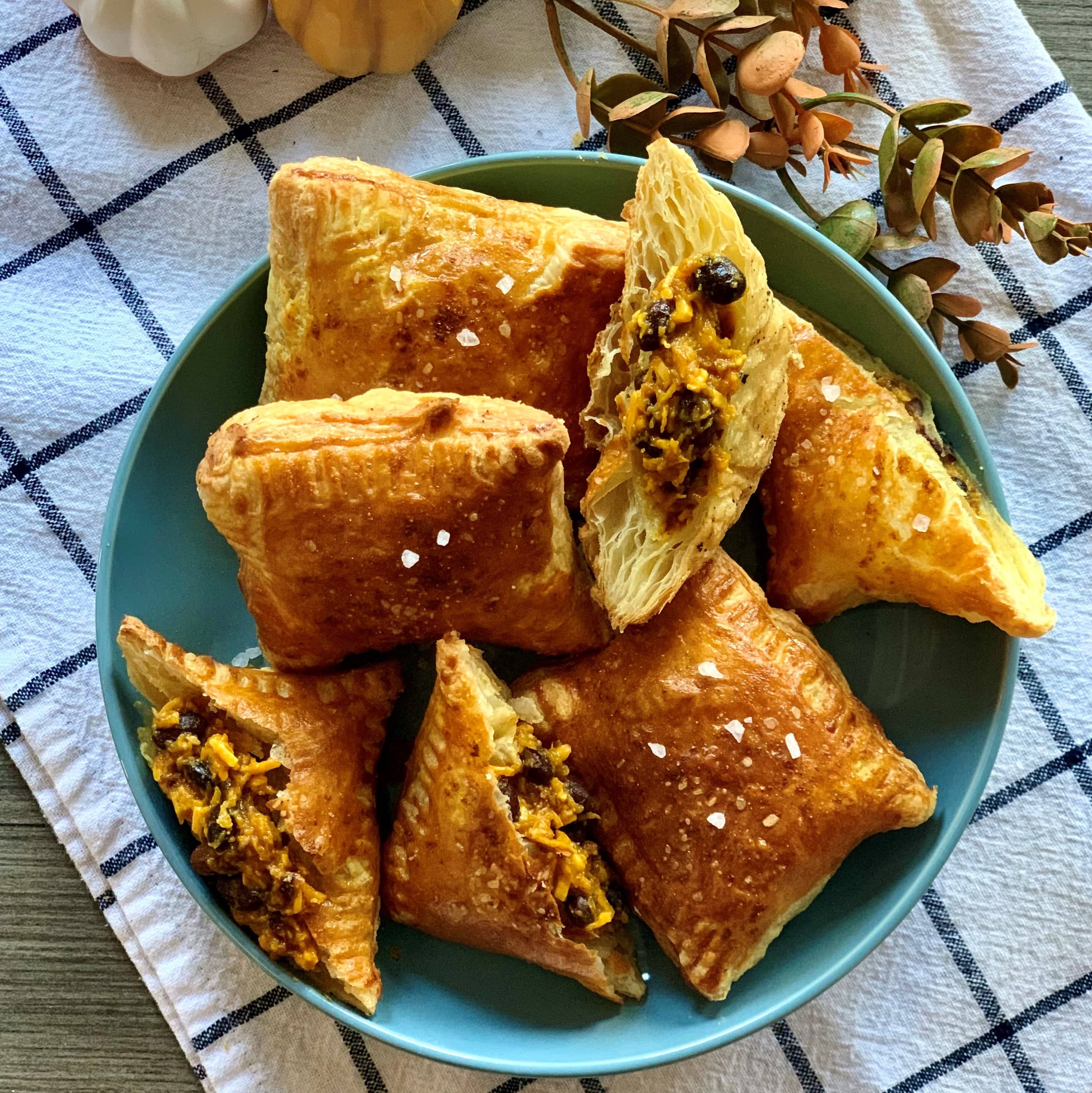 Cheesy Curried Squash and Black Bean Hand Pies