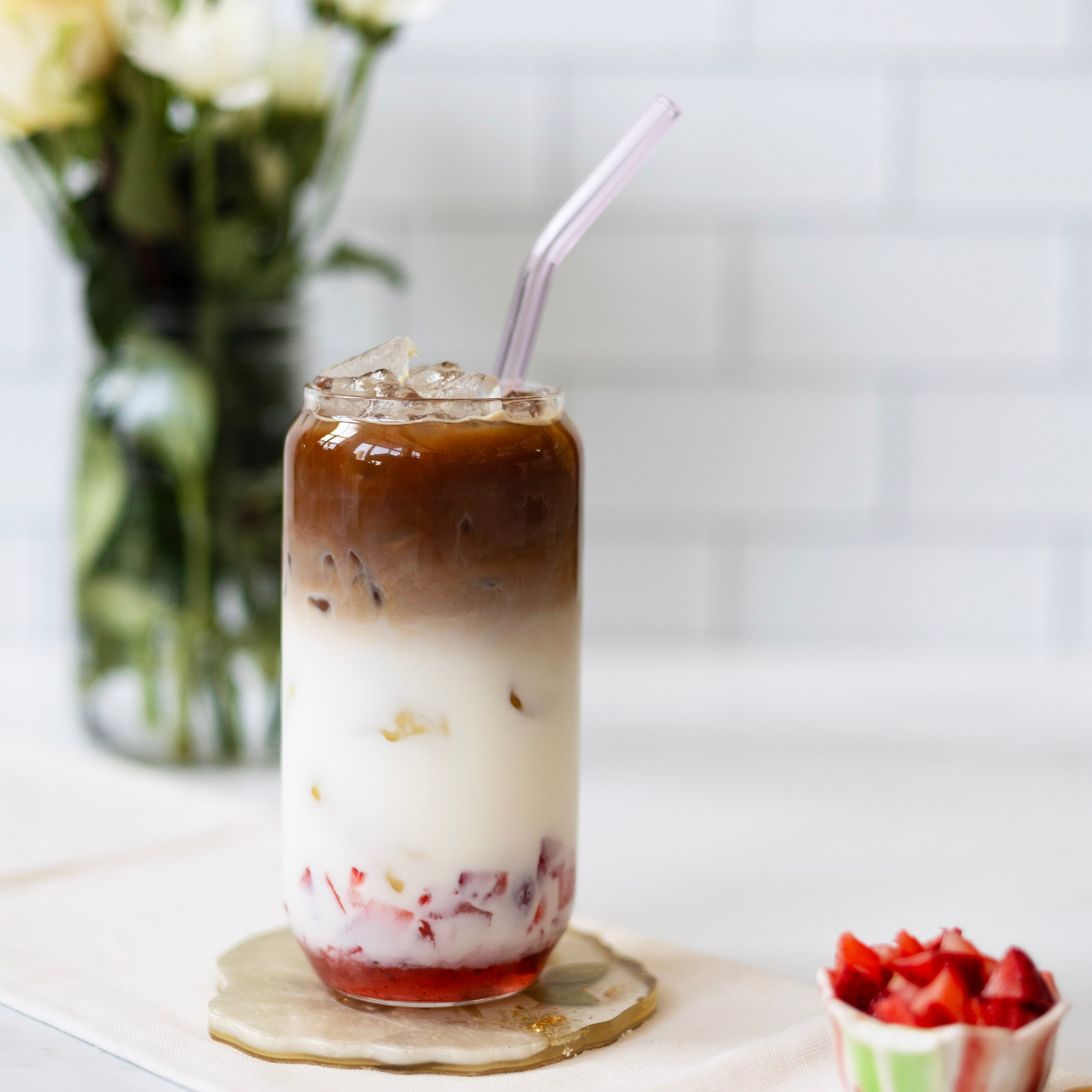 Strawberry Iced Latte
