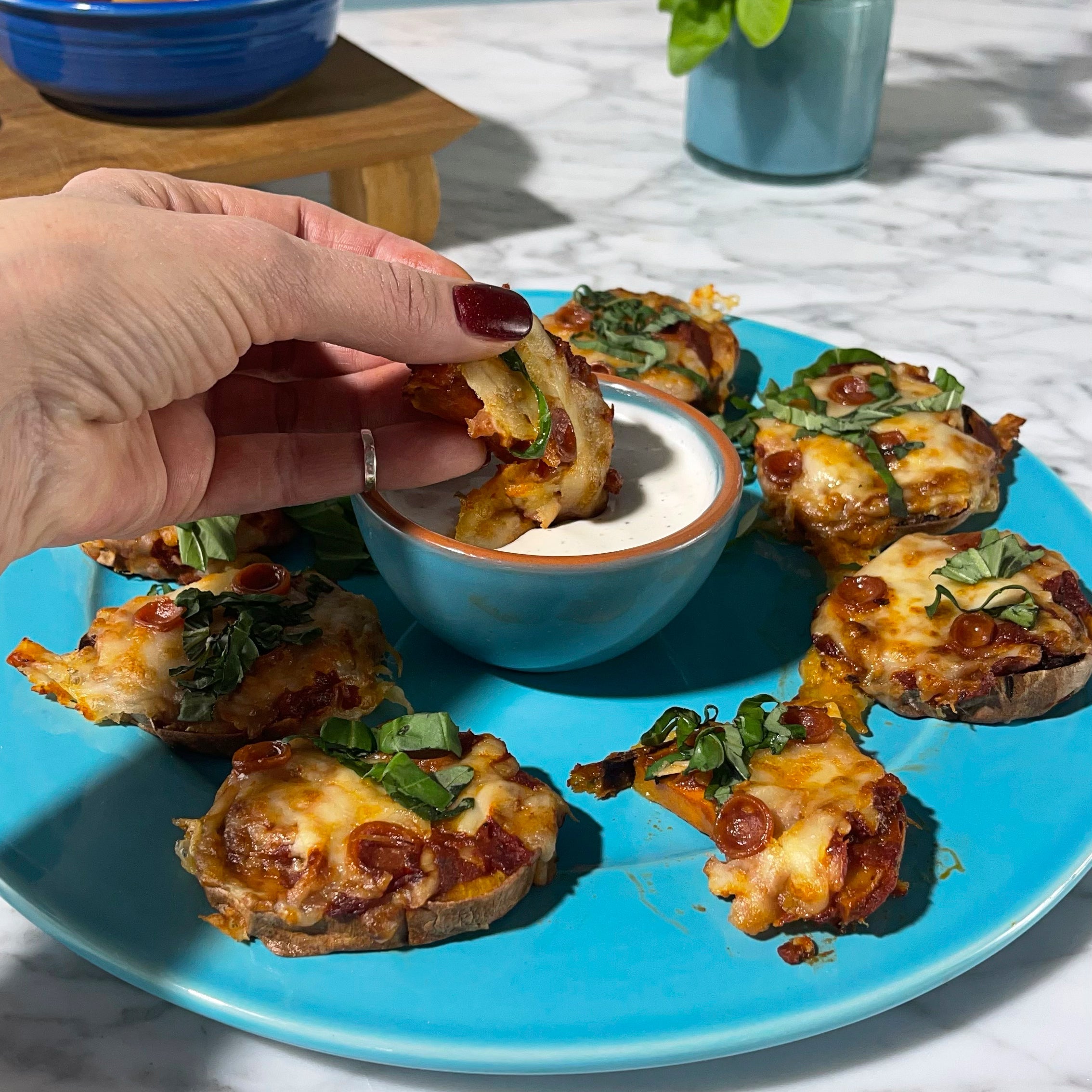 Sweet Potato Pizza Bites
