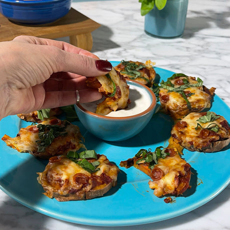 Sweet Potato Pizza Bites