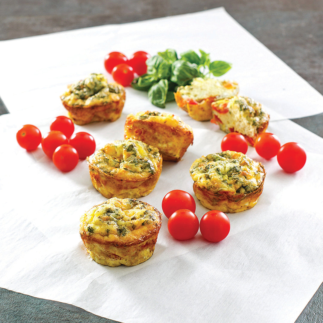 Tomato Mozzarella Basile Egg Bites