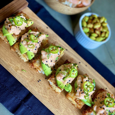 Spicy Shrimp Sushi Cakes