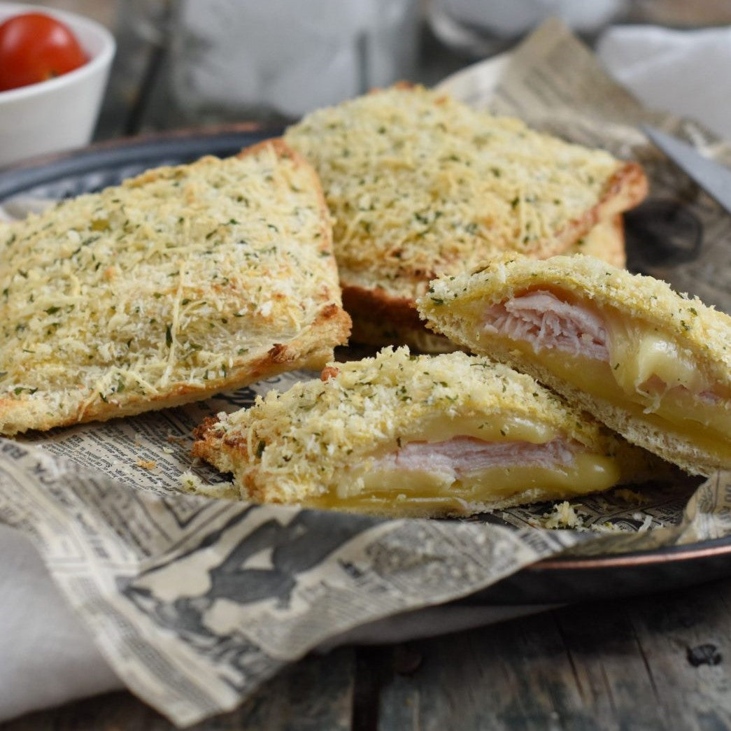 Crispy Ham and Cheese Buns