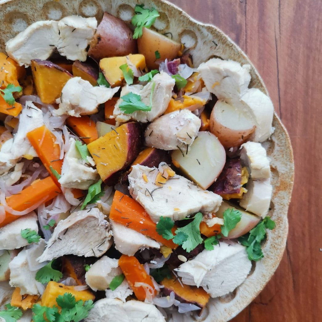 Rosemary Lemon Chicken with Sweet Potatoes