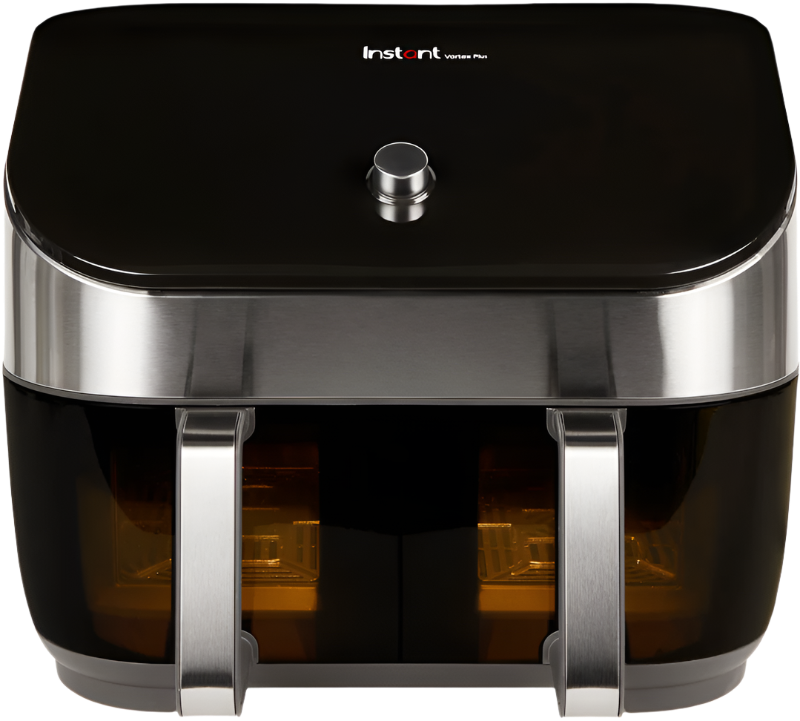 Instant Pot® Vortex® Plus Dual 8QT Stainless Steel Air Fryer with ClearCook, front view