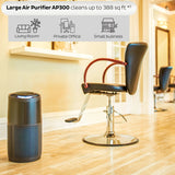 Instant Air Purifier, Large, Charcoal being used in the hair dressers salon