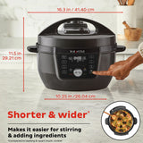  Instant Pot RIO 7.5-quart Multicooker with text shorter &amp; wider makes it easier for stirring &amp; adding ingredients