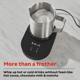  Instant Magic Froth with text more than a frother, whip up hot or cold drinks without foam like hot cocoa, chocolate milk, matca
