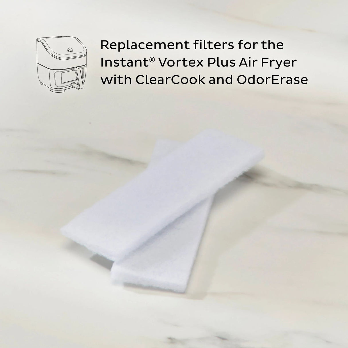  Vortex™ Plus 6-quart OdorErase Air Filters with text Replacement filters for the Instant Vortex Plus Air Fryer