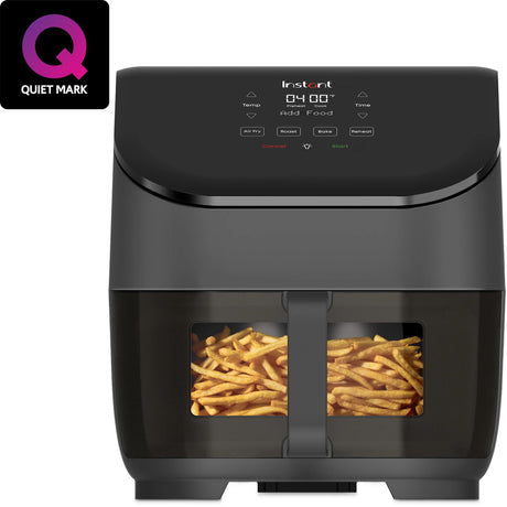 Instant Vortex 5-quart Air Fryer with ClearCook shown with french fries inside