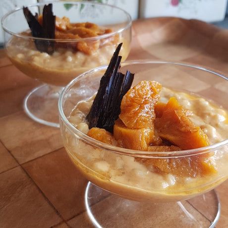 Creamy Mote with Sundried Peaches