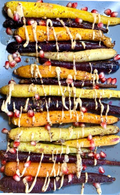 Omni - Roasted Rainbow Carrots with Tahini Sauce