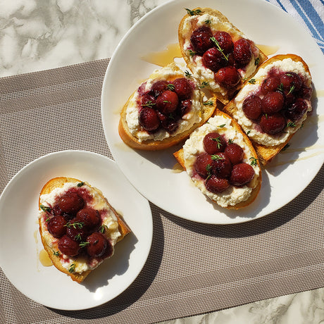 Instant Vortex Air Fryer - Roasted Grape and Ricotta Crostinis